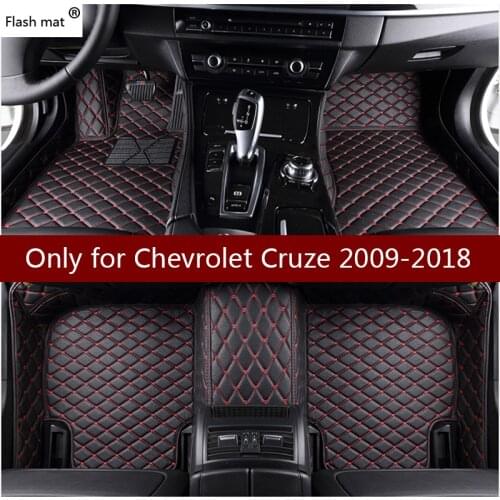 Flash mat leather car floor mats for Chevrolet Cruze 2009 2010 2011-2016 2017 2018 Custom foot Pads automobile carpet car covers