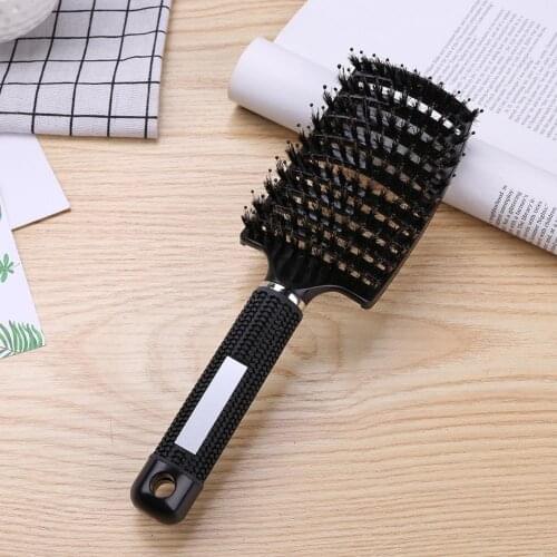Hair Scalp Massage Comb Hairbrush Bristle Nylon Women Ladies Wet Curly Detangle Hair Brush for Salon Hairdressing Styling Tools