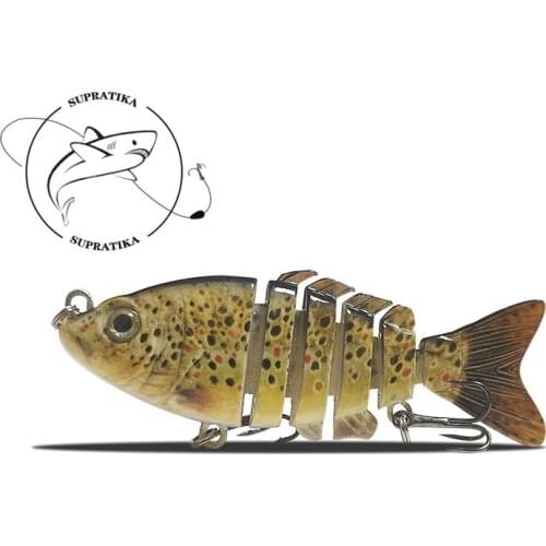 Multi-Section Bionic Anti-Corrosion Hard Fishing Lure 6# Hooks Artificial Sinking 6-Segment Freshwater Plastic Fishing Bait