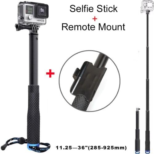 2015 new selfie monopod stick with Remote Mount for gopro hero 3 3+ 4 HD xiaomi yi sj 4000 5000 6000 7000 camera accessories