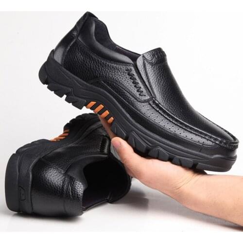 2021 Genuine Leather Shoes Men Loafers Soft Cow Leather Men Casual Shoes 2020 New Male Footwear Black Brown Slip-on RB187