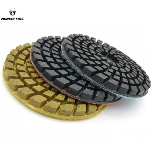 3 Pieces/Lot 3 Step set Diamond Polishing Pads For Concrrete Terrazzo Waterstone 4 Inch 100mm thickness 6mm