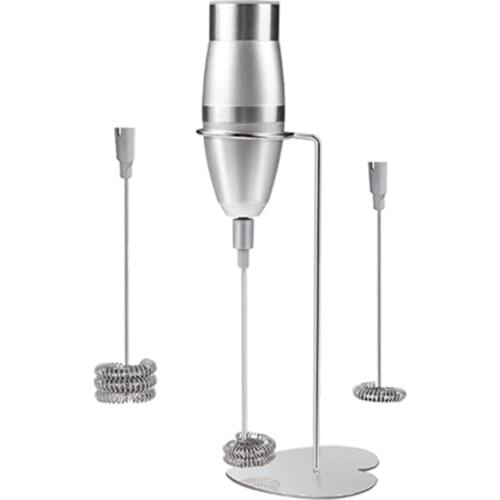 Stainless Steel Milk Frother Handheld Foam Maker Drink Mixer with Whisk Head