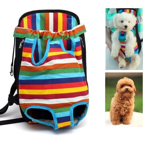 New Pet Backpack Carrier Double Shoulder Travel Dog Bag Carrying For Animals Small Medium Dogs Bulldog Puppy Mochila Para Perro