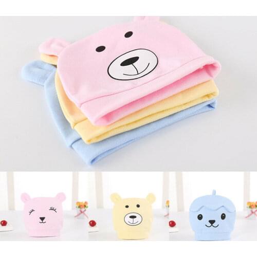 Newborn 100% Cotton Baby Hat Unisex 3 Patterns Available Soft Cute Baby Cap Toddler Infant Boys&Girls Newborn Hat For 0-6 Months