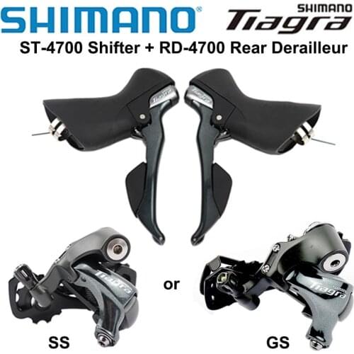 SHIMANO Tiagra 4700 Groupset ROAD Bicycle 2x10 Speed ST 4700 Shifter + Rear Derailleur Dual-Control Lever Rear Derailleur SS GS