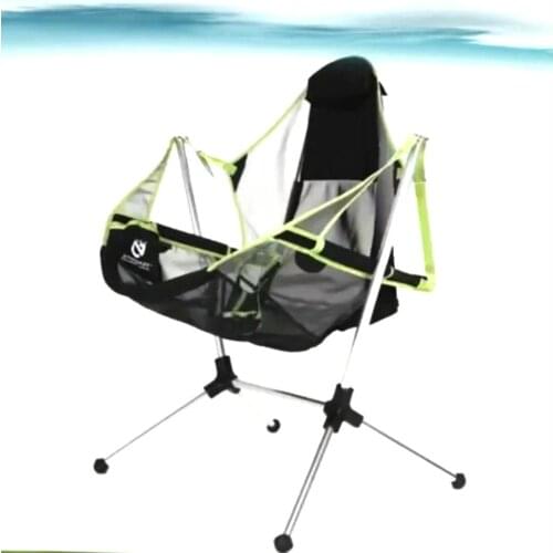 Folding chair outdoor portable rocking chair park swing beach chair home hammock folding chair