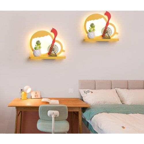 Bedroom Lighting Modern LED Wall Lamps for baby Bedside Indoor Lights Wandlamp Luminaire Bear Elephant Shape Iron Fixture Abajur