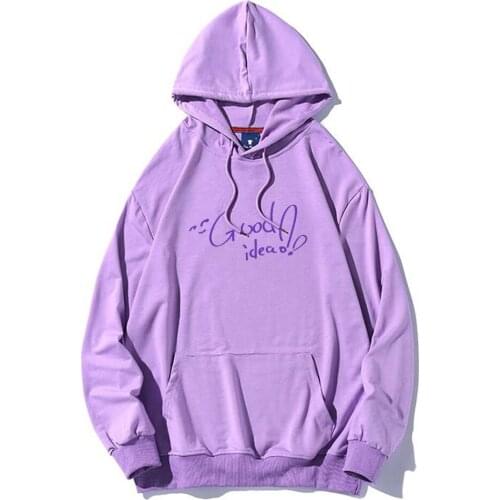 Letter Print Hoodie Harajuku Good Idear Sweatshirt Oversize Cotton Hoodies Unisex Clothes Pullover Plus Size Autumn Spring Hoody