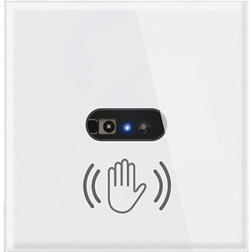 Smart Wall Light Switch Infrared Sensor Glass Screen Panel Zero Line Of Fire EU 220V 10A Power Supply Without Touch Switch