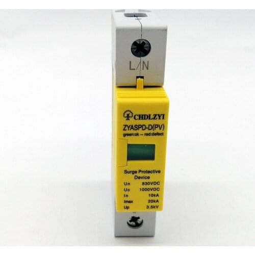 1P House PV Solar System Arrester Surge Protector SPD DC 500V 800V 1000V 20~40KA Surge Protective Device