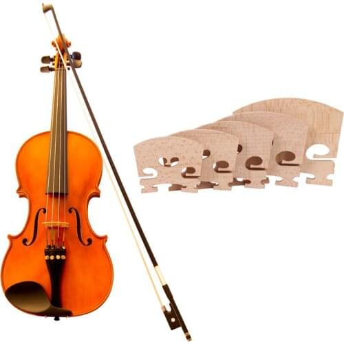 Fitted 3/4 Size Violin Maple Bridge High Quality Maple Wood Regular Acoustic Violin Bridge Durable Violin Bridges Stringed Part