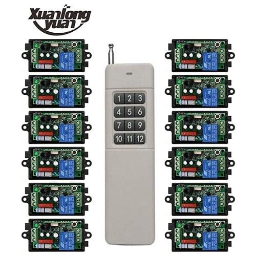 Xuanlongyuan 3000M Long Range AC220V 1CH RF Wireless Remote Control Relay Switch light /lamp/ window/Garage Doors shutters