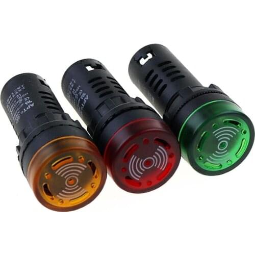 1PCS Flash buzzer alarm speaker buzzer sound light alarm electronic flash low voltage 22mm hole AD16-22SM 220V