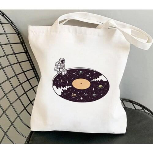 2021 Shopper Cosmic Sound personality Printed Tote Bag women Harajuku shopper handbag girl Shoulder shopping bag Lady Canvas Bag