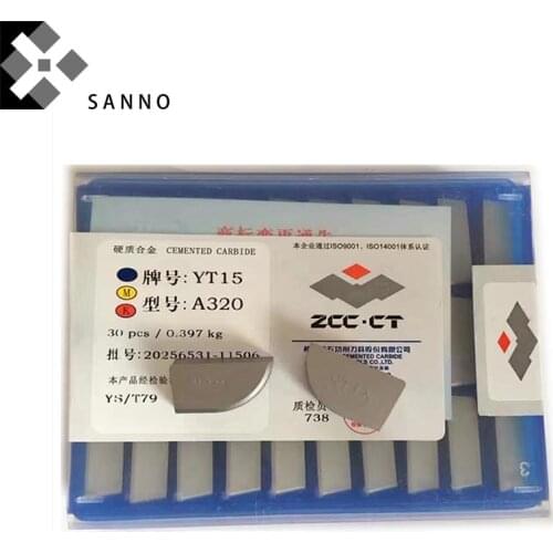 30pcs YT15 YT14 YG6 YG8 A320 welding tool blade cnc carbide turning inserts welding inserts cnc cutting brazed tips