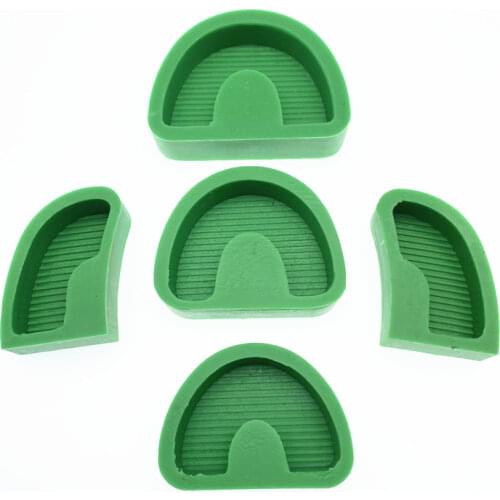 5Pcs/set Dental Lab Tools Silicone Rubber Base Moulds Plaster Gypsum Carving Model Former Base Molds With/Without Tonguel
