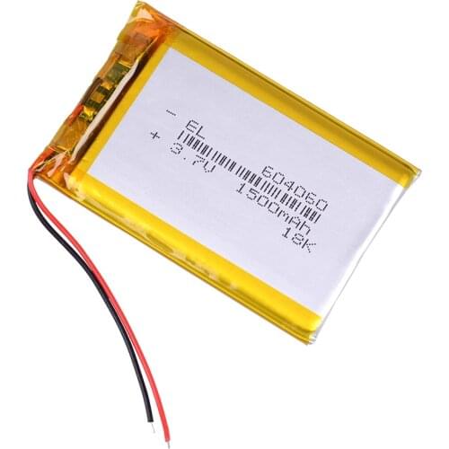 604060 3.7V 1500mAh Rechargeable li Polymer Li-ion Battery For MP3 MP4 gaming Mouse PSP DVR GPS Lampe speaker toys 603959 604159