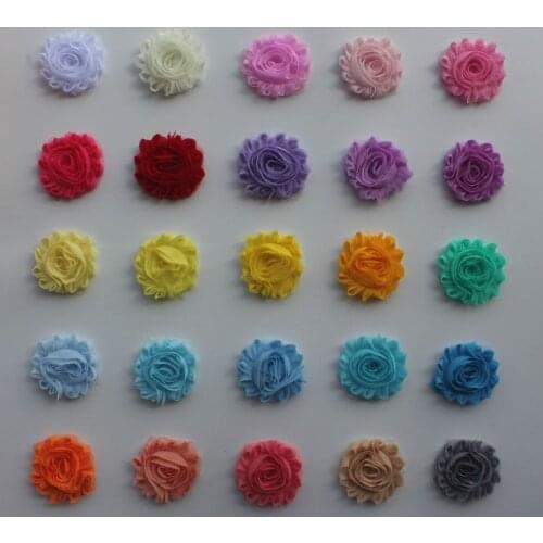Free DHL 148y 2.5" chic shabby chiffon flowers for girls hair accessories headband flowers wedding invitation party decorations