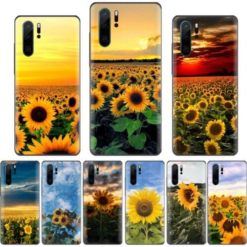 Sunflower yellow flower sunset Phone Case For Huawei Honor 7C 7A 8X 8A 9 10 10i Lite 20 NOVA 3i 3e coque shell funda hull