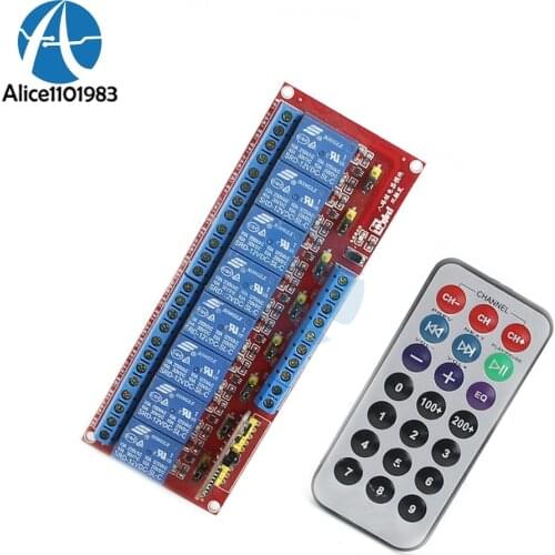 DC 12V 8 Channel Multi-function Remote Control Infrared Relay Module With Dual Trigger Two-way Driver IC Module