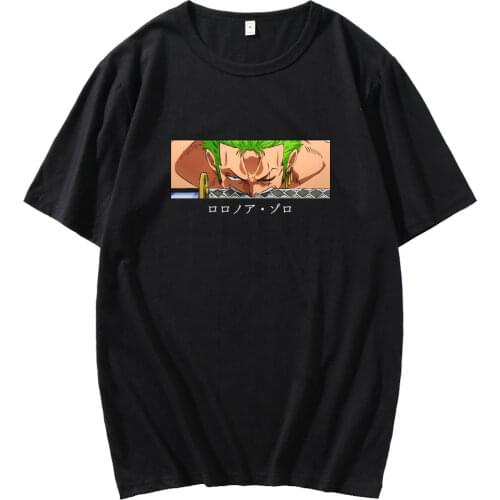 Roronoa Zoro Anime Print T-shirt men Summer Japanese streetwear mens short-sleeved t-shirt Fashion Loose casual tshirt men tops