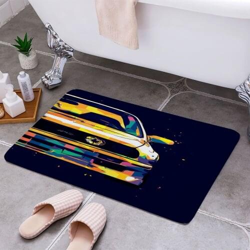 Retro Racing Car Carpet Areas Rug Non-slip Floor Mat Rug 3D Printing Living Room Bedroom Door Mat Home Decoration