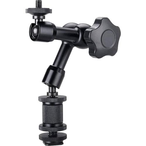 7inch Magic Arm, with Hot Shoe Mount 1/4inch Tripod Screw for DSLR Camera Rig/LCD/DV Monitor/LED Lights
