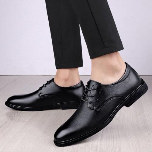 2021Mens Casual Genuine Leather Formal Office Oxford Men Business Dress High-end Mens Breathable Comfortable Oxfords Shoes