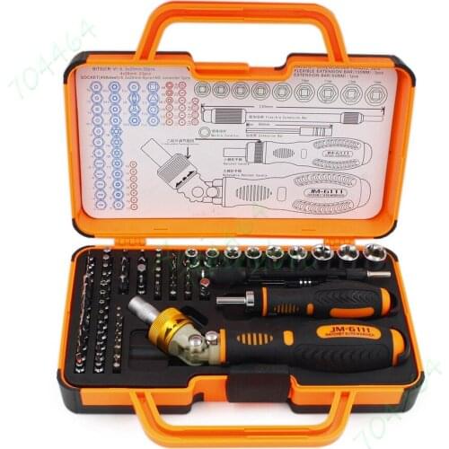Toolkit 69 in 1 Ratchet Adjustable Screwdrivers Bits Sleeve Socket Car Repair