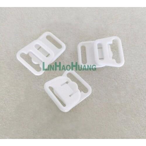 100 Sets Plastic Hardware Adjustable Tape Accessories Black Clasps & Hooks Eye Set Bow Tie Clip Bra Fastener Swimwear 15.5mm