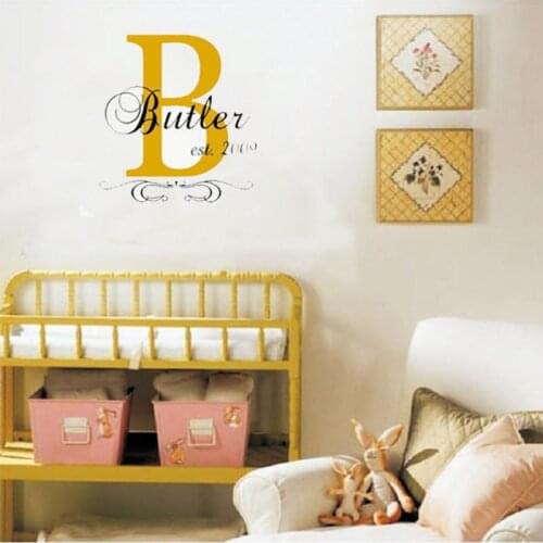YOYOYU Wall Decal Custom Kids Name Wall Sticker Baby room decoration Nursery Bedroom Xmas Gifts vinyl art wall stickers ZW44