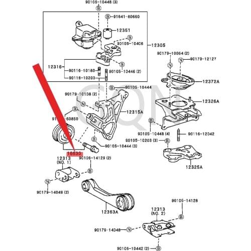 Idler assembly 1997-Toy ota PRI US fan belt adjusting wheel generator air conditioning belt pulley transition wheel