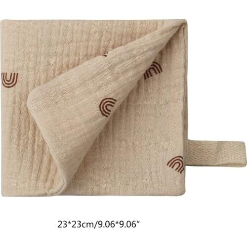New Baby Handkerchief Absorbent Gauze Burp Cloth Newborn Face Towel Feeding Bibs 54DF