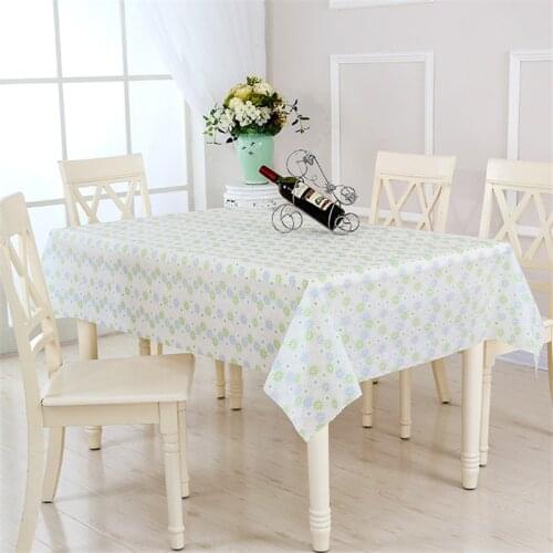 Plastic Tablecloth Floral Rectangle Waterproof EVA Tafelkleed Oilproof Table Cover Dining Coffe Table Decoration Cover