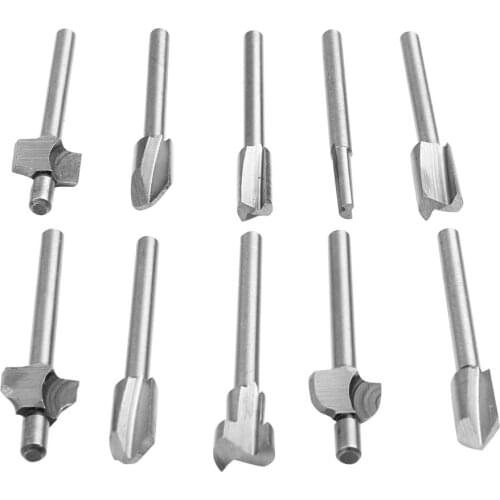 DIYWORK Polishing Milling Cutter Fits Dremel Rotary Set Woodworking Cutter Engraving Machine Electric Trimming Machine