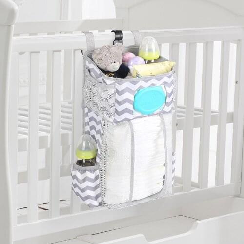 Portable Baby Bed Organizer Multi-Purpose Hanging Bag For Newborn Crib Infant Nursing Bags Diaper Storage Bedding Set