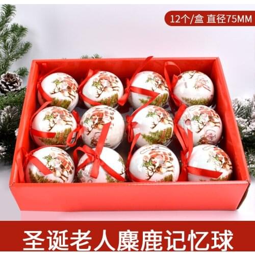 Christmas decorations layout atmosphere layout ceiling decoration memory ball elk snowflake hanging ball creative pendant