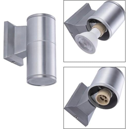 Silver Aluminum Indoor Led Wall Light Ip65 Outdoor Waterproof Porch Garden Wall Light Av85-265v 5w 10w New Lighting Lamp