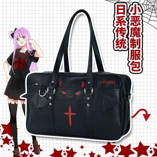 Japanese Harajuku Style Little Devil Gothic Lolita JK School Uniform Handbag PU Leather Cosplay Backpack Kawaii Shoulder Bag