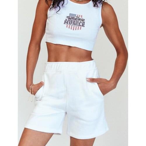 Casual Women High Waist Sports Shorts Summer Solid Color Elastic Waist Loose Running Shorts Fashion Tracksuit Streetwear