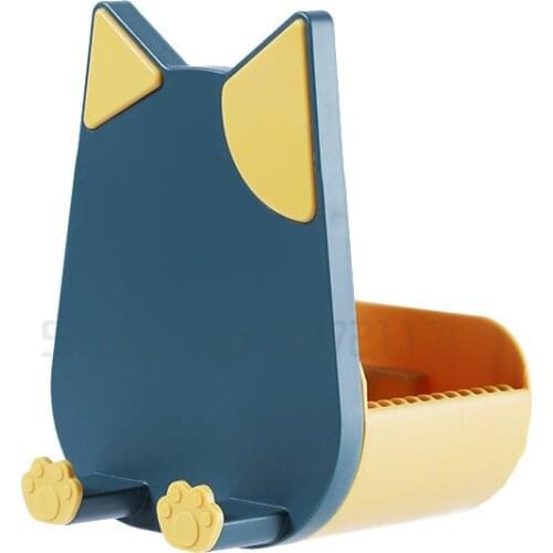 Pot cover rack cat ear household wall mounted non perforated chopping board storage rack kitchen dish board