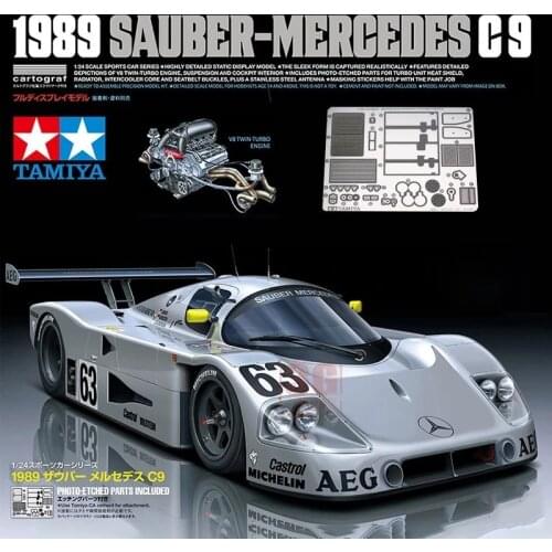 Tamiya 24359 1/24 SCALE Scale Assembly Car Model 1989 SAUBER -MER Car Model Building Kit Model Collection DIY