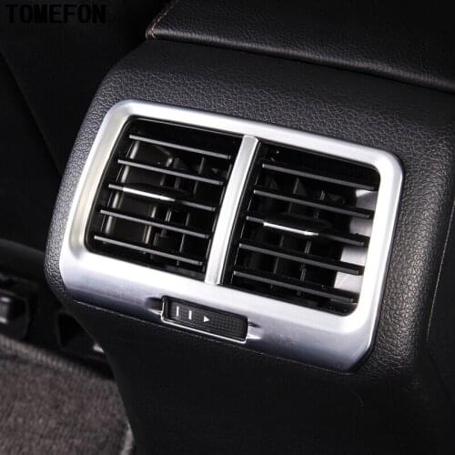 TOMEFON ABS Chrome Rear Armrest Air Vent Decoration Sequins Box Auto Accessories For Volkswagen Golf 7 GOLF7 2013-2017