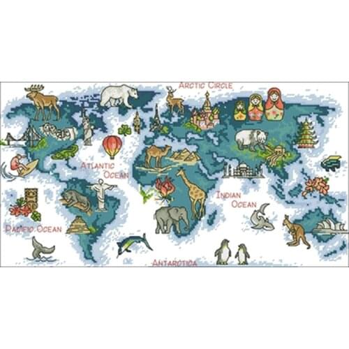 The whole world is waiting for you Counted Cross Stitch 11CT 14CT 18CT DIY Cross Stitch Kits Embroidery Needlework Sets
