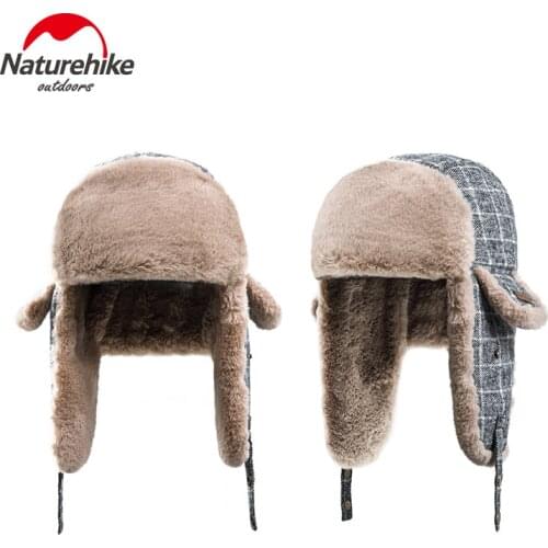 Naturehike factory sell Outdoor windproof warm Lei Feng Hat cap winter ski cap fleece hat earflaps for men and women