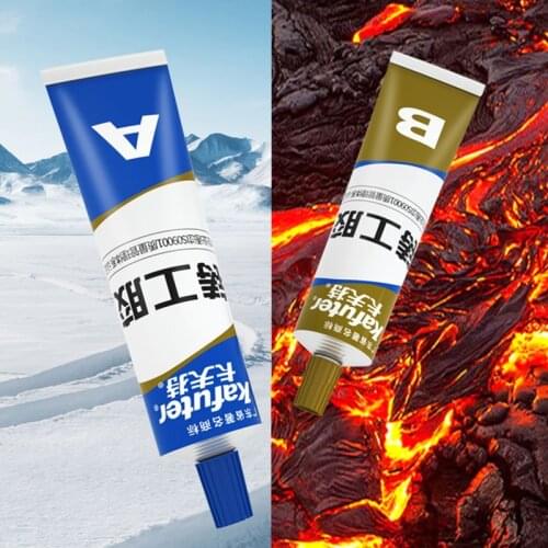 High Temperature 100g AB Glue Metal Repair Glue Cast Iron Steel Strength Repairing Adhesive Waterproof Transparent Quick Drying