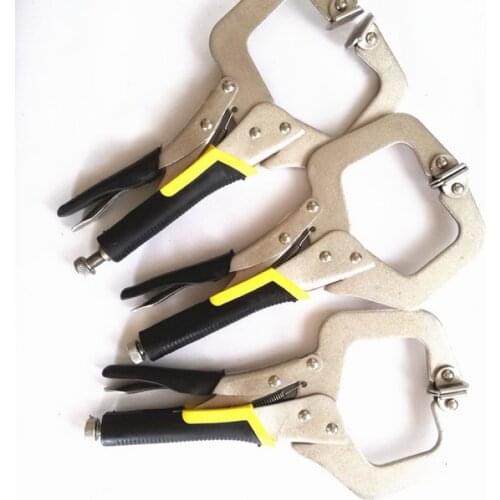 11 inch Locking Pliers Welding Locking C Clamp Pliers Round Wood Tenon Locator Woodworking Clips Hand Tool 1Pcs