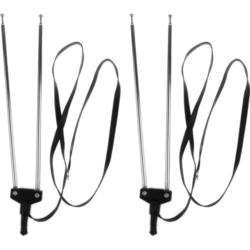 2pcs HDTV/VHF/FM Indoor Antenna, Extendable Telescopic TV Antenna for Portable FM Radio Scanner VHF TV