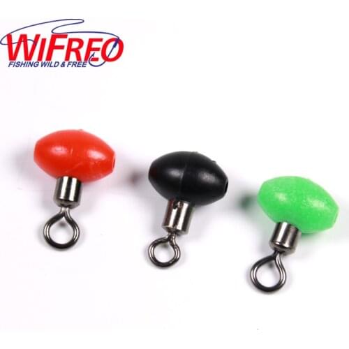 [ 20PCS/lot ] 8X12mm Red Green Black Bead with Rollowing Swivel Saltwater / Fresh Water Rig Making 3 Way Swivels for Fishing